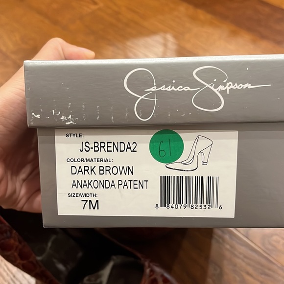 Jessica Simpson Brenda 2 dark brown abalones patent pumps - Picture 8 of 8